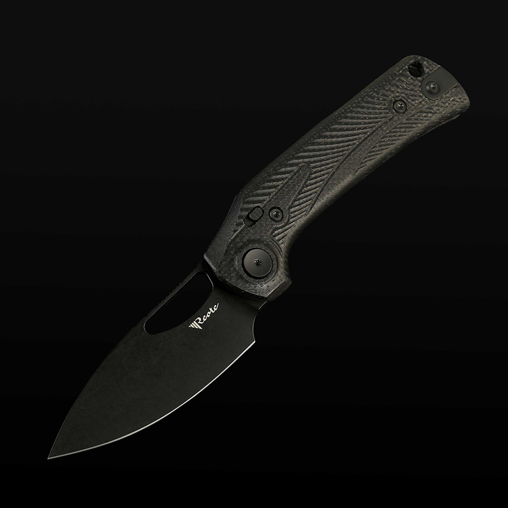 PL-XE Black Micarta inlay with Nitro-V blade - Black PVD Drop Point