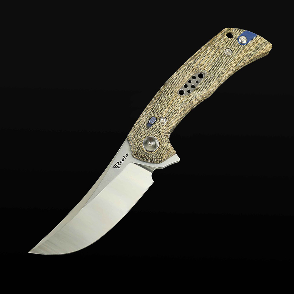 PL-7 Green/black Micarta inlay with Nitro-V blade - Belt satin