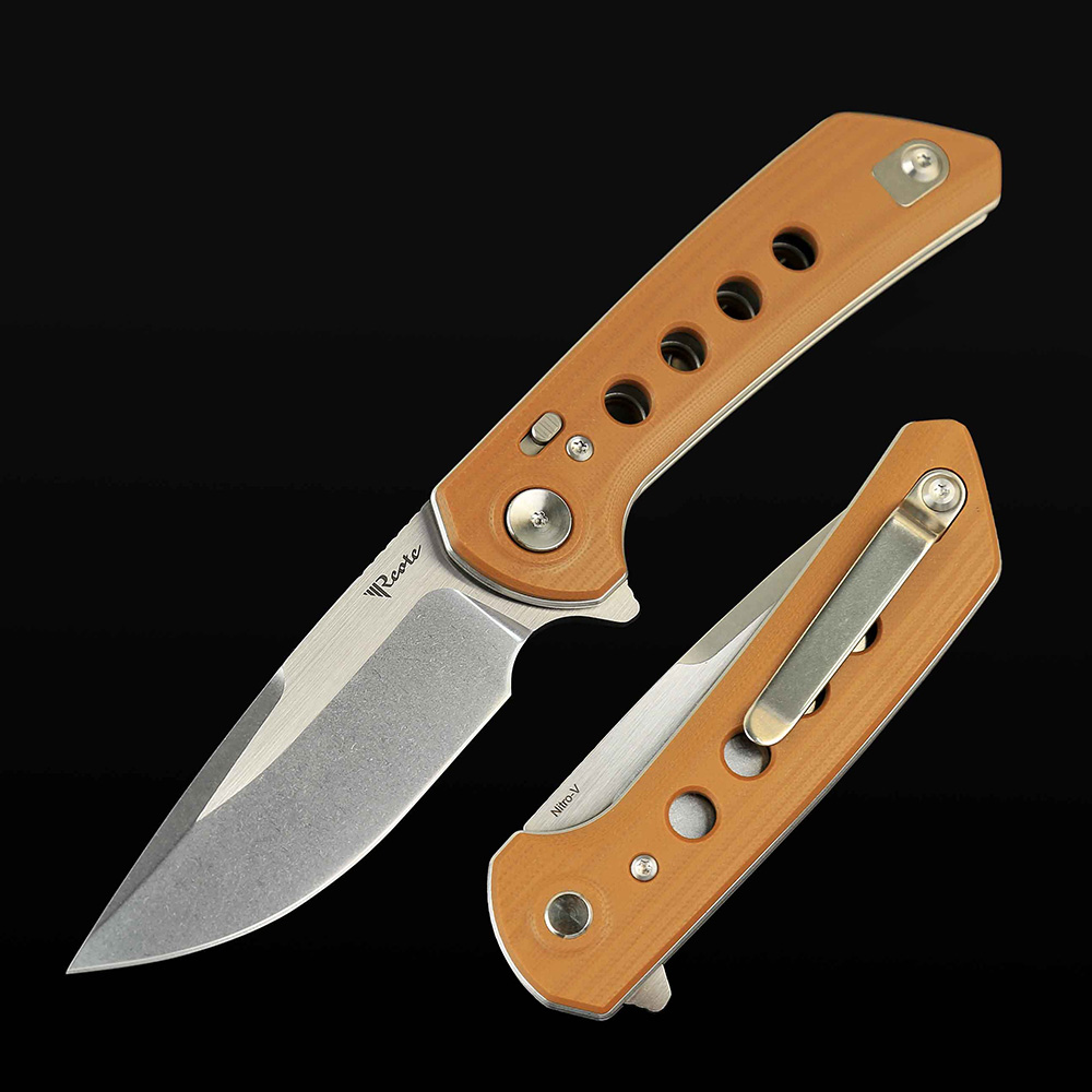 PL-XF G10 Tan inlay with Nitro-V blade