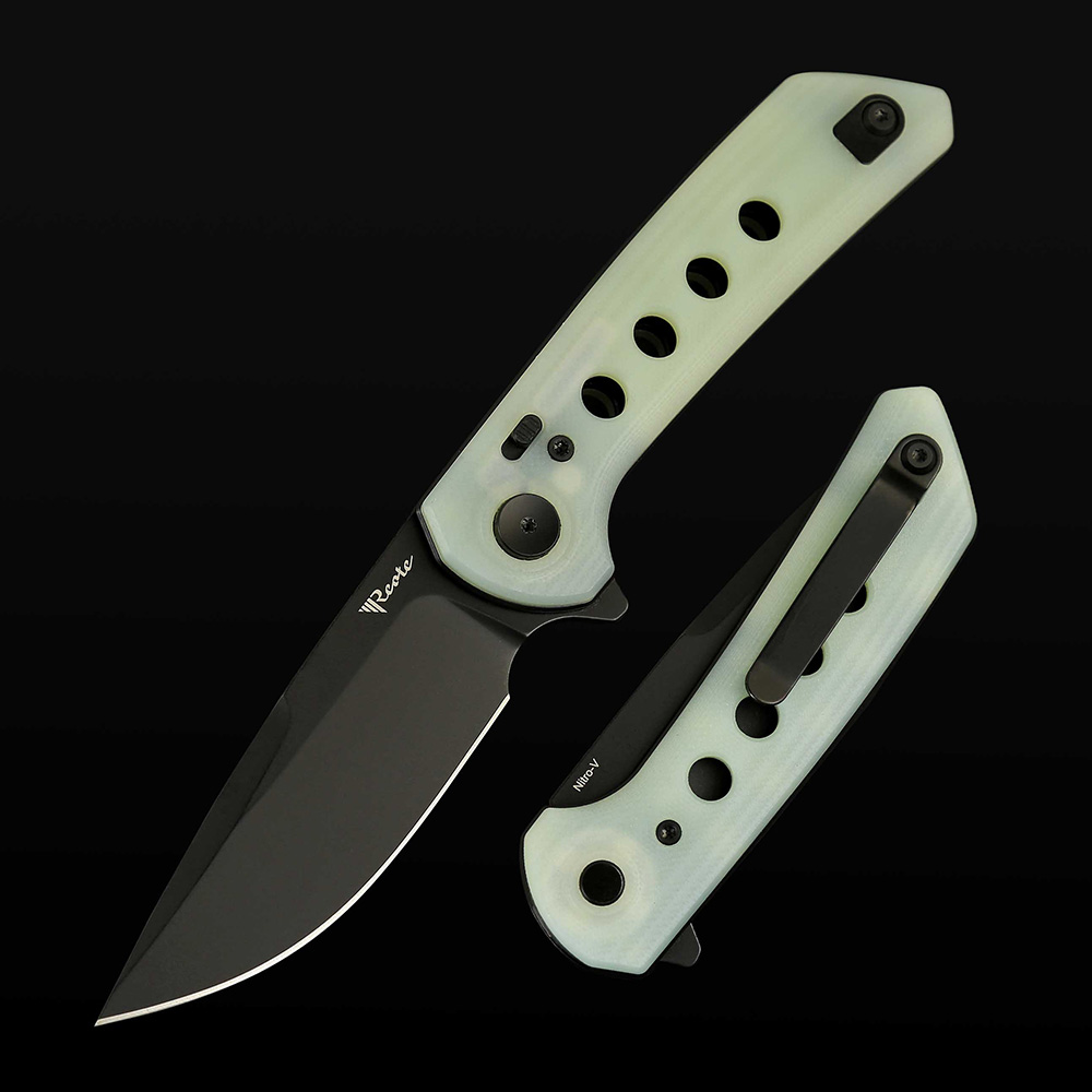 PL-XF G10-Jade inlay with Nitro-V blade