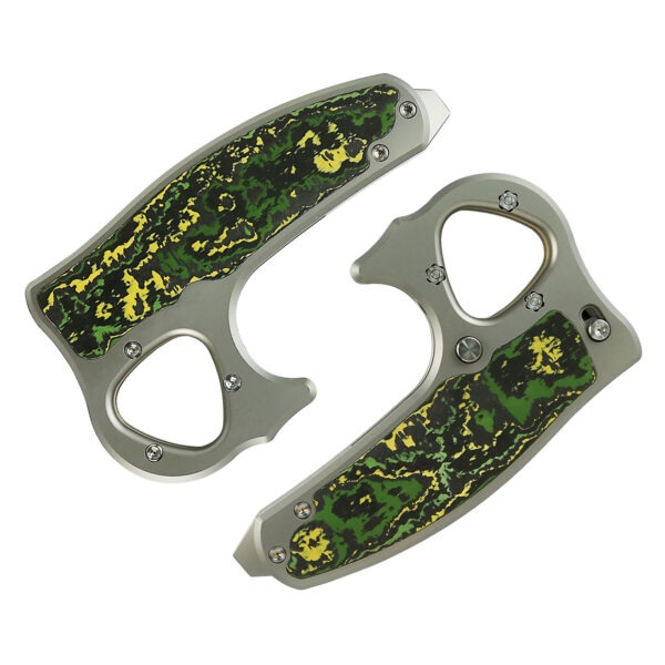 Exo-D Ti-bead blast handle Elmax Belt satin blade Fat Carbon-Toxic Storm inlay - Image 2