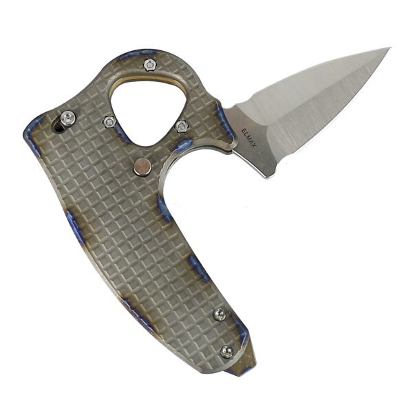 Exo-D Ti-flame grain handle Elmax Belt satin blade - Image 3